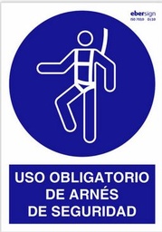 SEÑAL PVC O71 A4P USO OBLIGATORIO DE ARNES DE SEGURIDAD