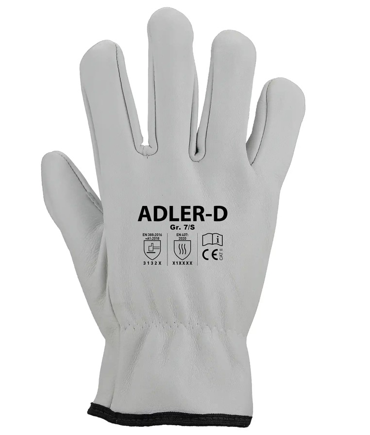 PLX_GUANTE PIEL FLOR VACUNO D-12 BLANCO