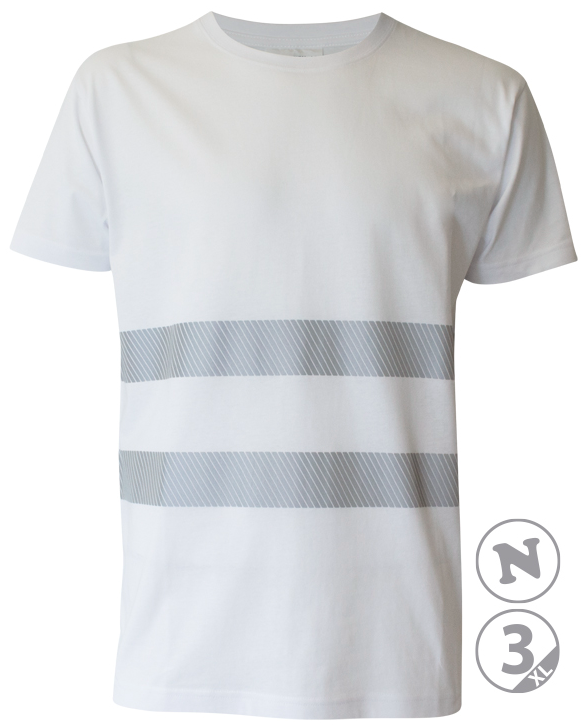 CAMISETA GLOW M/C C/ 2 BANDAS REFLECTANTES