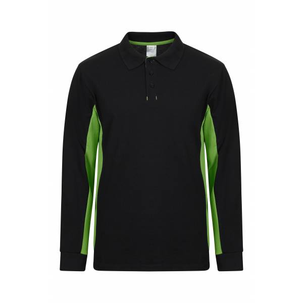 PLX_POLO 105514 BICOLOR M/L NEGRO/VERDE LIMA