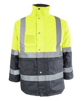 Parka bicolor impermeable acolchada Madof