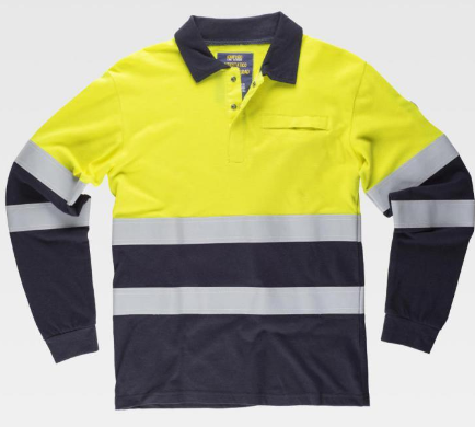 Polo AV M/L Bicolor AMARILLO ignífugo antiestático