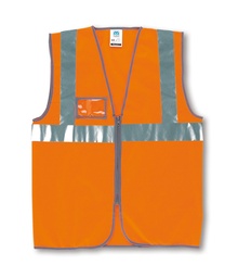 CHALECO AV 288-VFCN NARANJA PORTACREDENCIALES