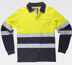 Polo AV M/L Bicolor AMARILLO ignífugo antiestático