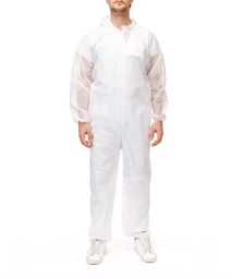 BUZO DESECHABLE POLIPROPILENO BLANCO 40GR CREMALLERA
