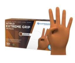 GUANTE NITRILO EXTREME GRIP NARANJA (PAQ.50)