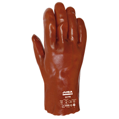 Guante PVC marca Tuff color rojo 27cm