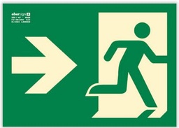 SEÑAL PVC EV12 A4L SALIDA CON PUERTA DERECHA