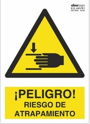 SEÑAL PVC A21 A4P ¡PELIGRO! RIESGO ATRAPAMIENTO