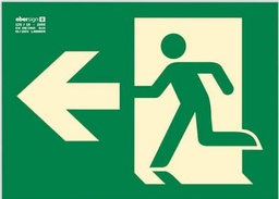 SEÑAL PVC EV09 A4L SALIDA EMERGENCIA IZQUIERDA