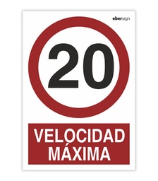 SEÑAL P39 A4AL VELOCIDAD MÁXIMA 20 (Fabric. Especial)