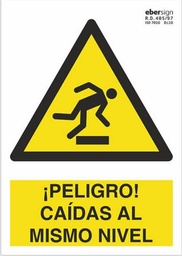SEÑAL ALUMINIO A27 A4AL PELIGRO CAIDAS AL MISMO NIVEL