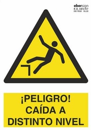SEÑAL ALUMINIO A26 A4AL PELIGRO CAIDA A DISTINTO NIVEL