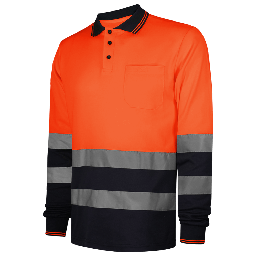 POLO WR302 AV BI M/LARGA NARANJA