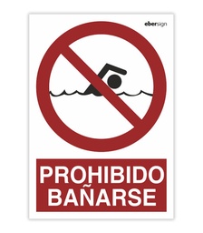 SEÑAL P37 A4 AL PROHIBIDO BAÑARSE