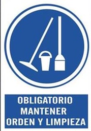 SEÑAL PVC A4P O69 OBLIGATORIO MANTENER ORDEN Y LIMPIEZA