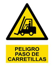 SEÑAL A22 A4P 2PELIGRO PASO DE CARRETILLAS