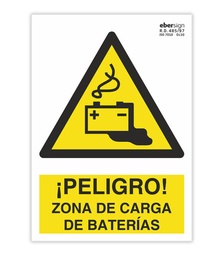 SEÑAL A87 A4P ZONA DE CARGAR DE BATERIAS