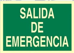 SEÑAL PVC EV17 A4L SALIDA DE EMERGENCIA PVC