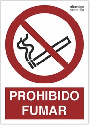 SEÑAL PVC P21 A4 PROHIBIDO FUMAR