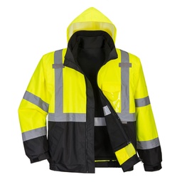 ANORAK AV S365 3 EN 1AMARILLO/NEGRO
