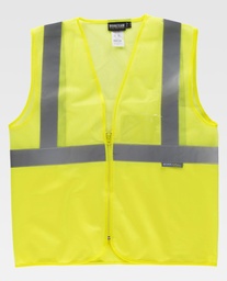 PLX_CHALECO AV CON CINTAS REFLECTANTES REJILLA + CREMALLERA