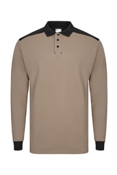 PLX_POLO M/L 105529S  BEIGE/NEGRO