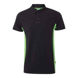 PLX_POLO 105504 BICOLOR M/C NEGRO/VERDE LIMA